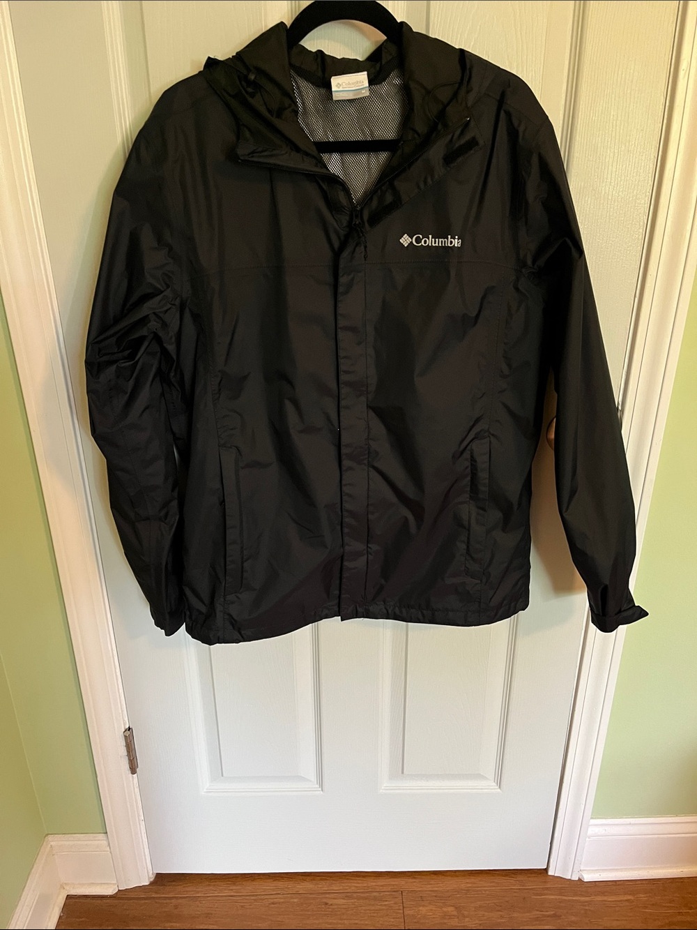 Columbia Black Men's Hooded Rain Jacket